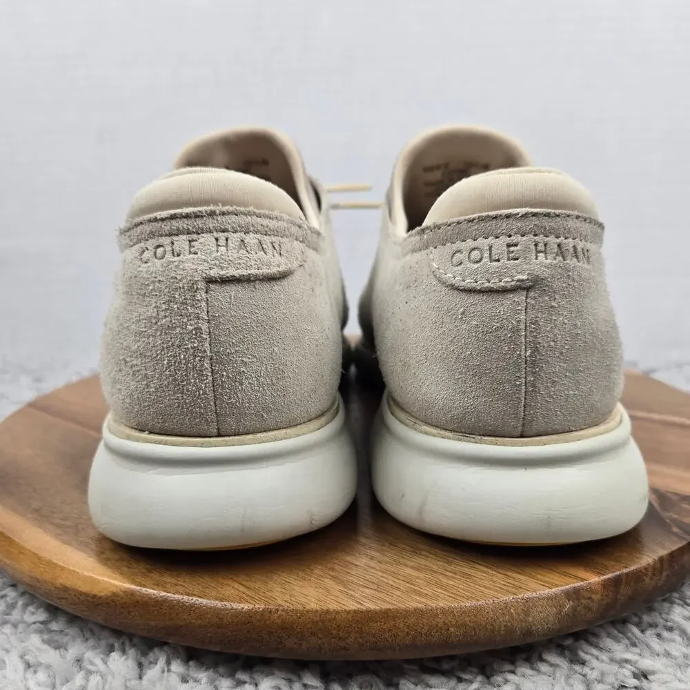 Cole Haan Men 10.5M ZeroGrand Light Gray Lined Laser Wingtip Casual Daily Oxford
